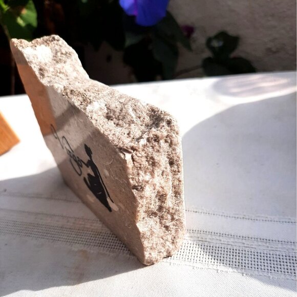 Vintage Virgo Greek Goddess Horoscope Engraved Polished Marble 1970s - Picture 3 of 6